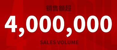 红色业绩销售额报喜喜庆公众号封面