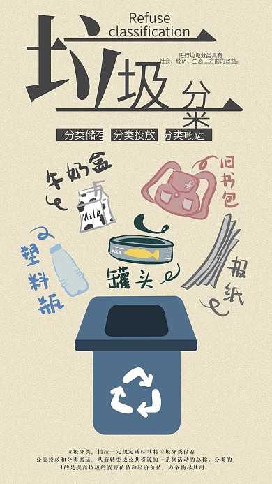 垃圾分类手机海报配图