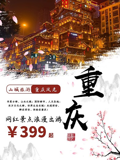 重庆旅游合成海报