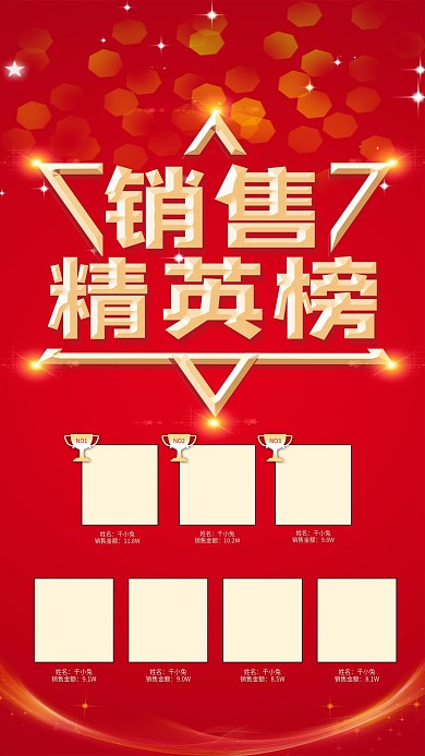 企业销售排行榜手机宣传海报简约大气