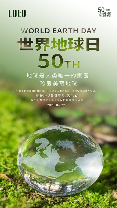 摄影类世界地球日海报