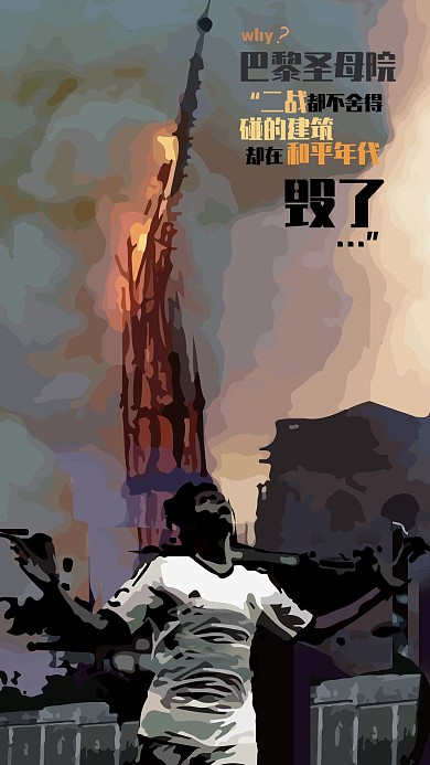 巴黎圣母院失火悲伤遗憾惋惜