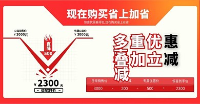 电商价格优惠直降通用曲线海报图