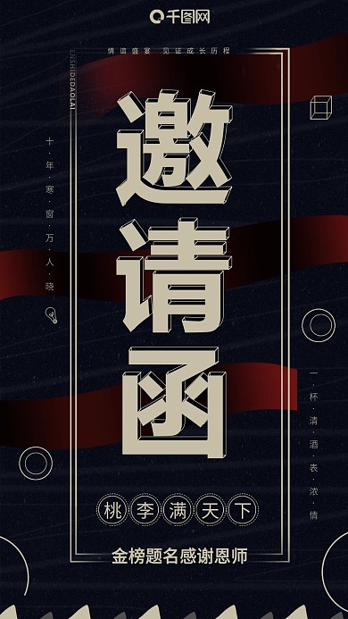 手机用图谢师宴感谢恩师邀请函