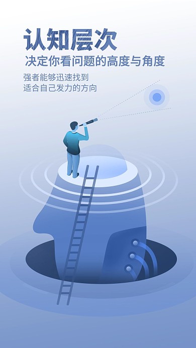 认知大脑望远镜主题海报