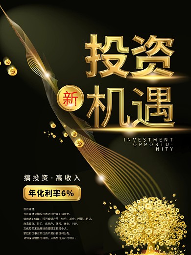 黑金风投资理财户外海报