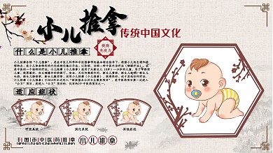 原创中医小儿推拿展板