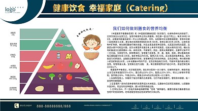餐饮店健康饮食内容型宣传展板