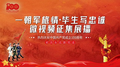 建党100周年微视频征集展播活动展板