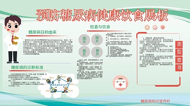 预防糖尿病健康饮食宣传栏