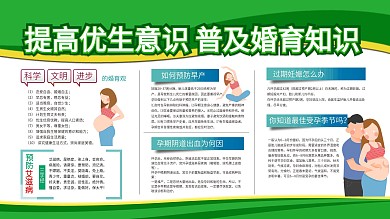 绿色优生优育展板