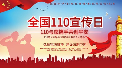 大气全国公安110宣传日内容宣传展板