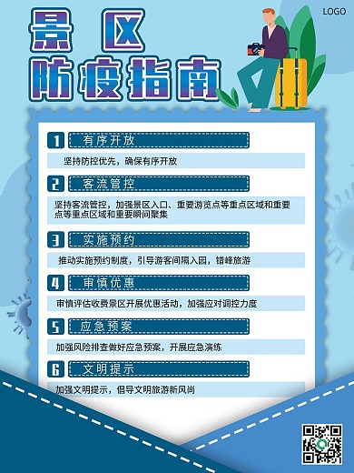 旅游景区防疫指南内容型海报