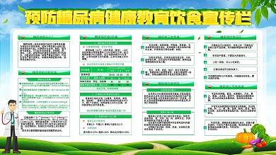 预防糖尿病健康饮食展板