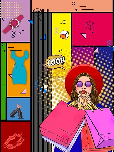 购物是女生的快乐源泉