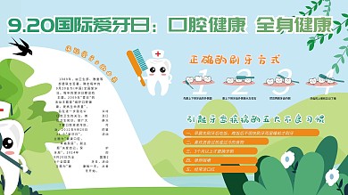 国际爱牙日牙齿健康展板
