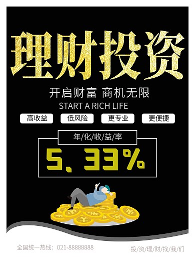 银行金融产品促销海报