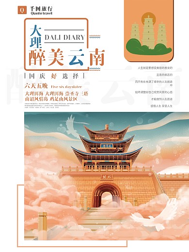 云南大理旅游宣传海报