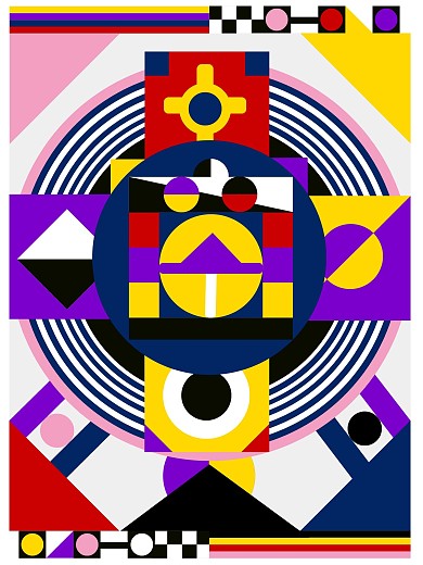 创意几何风格原创海报