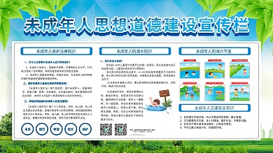 未成年人思想道德宣传展板