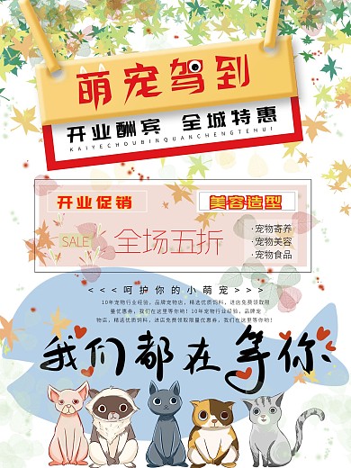 宠物商店促销海报