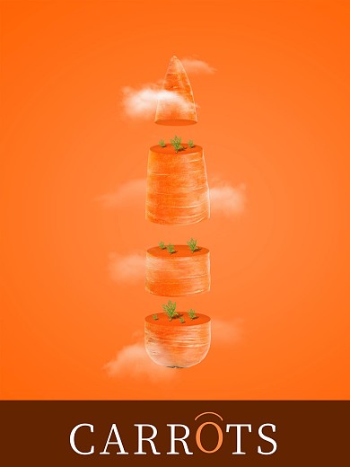 胡萝卜可爱壁纸背景海报