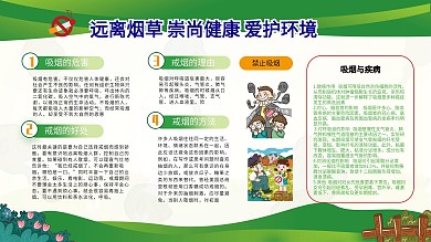健康教育控烟展板宣传栏
