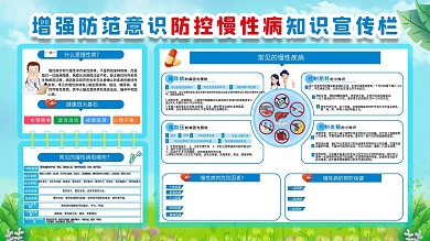 防控慢性病知识宣传栏