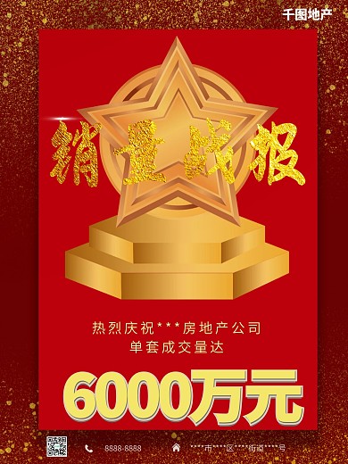 房产销量战报海报