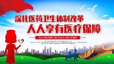 深化医改口号宣传展板