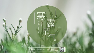 寒露清新唯美海报