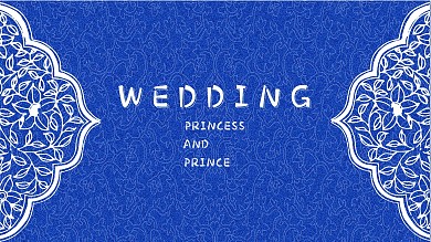 简约清新中式婚礼背景展板