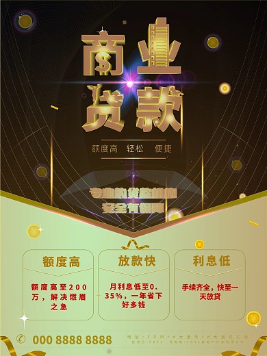 银行金融保险贷款业务海报