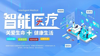 智能医疗宣传展板海报
