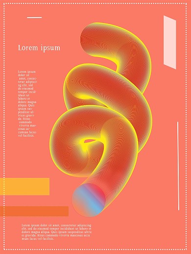 橙色活泼渐变海报设计