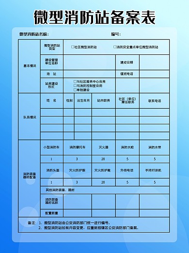 消防站表海报安全防火表格战备展板