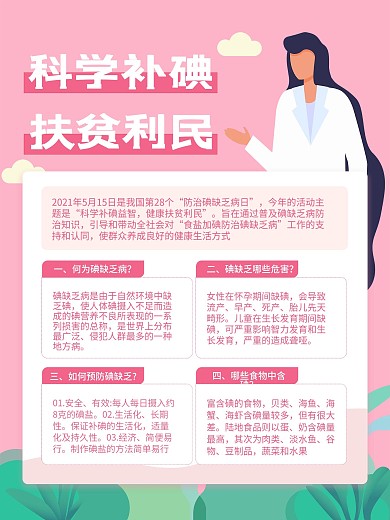 防治碘缺乏病日宣传海报