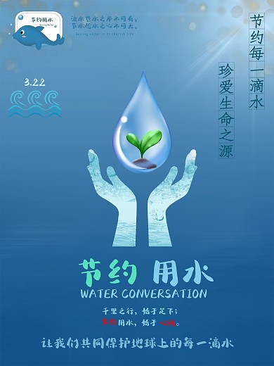 节约用水公益海报