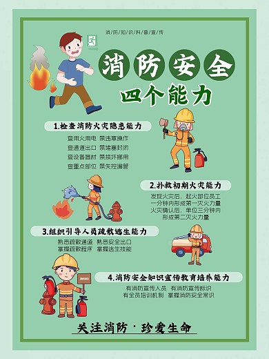 5消防安全防火意识宣传海报