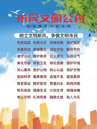 市民文明公约海报
