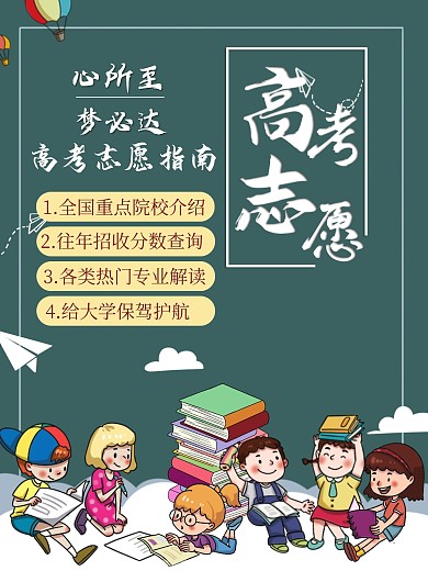 高考志愿指南海报