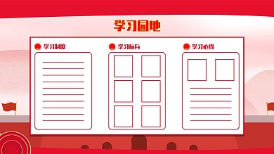 中国风简约大气学习园地宣传展板