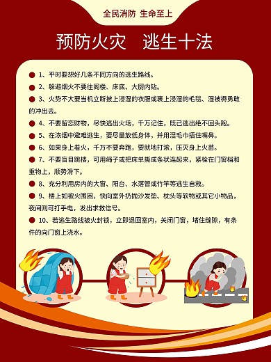 消防安全防火意识宣传海报