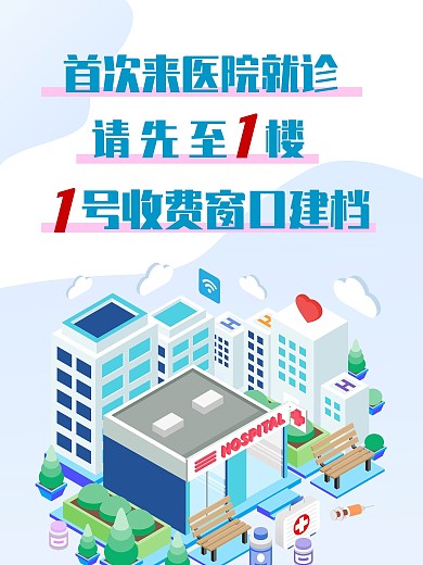 医院指示牌医院急诊海报医疗海报提示海报