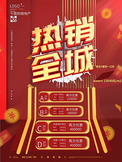 房地产价值点宣传海报