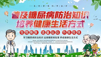 社区风糖尿病防范知识展板
