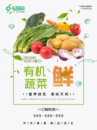 有机蔬菜绿色天然海报