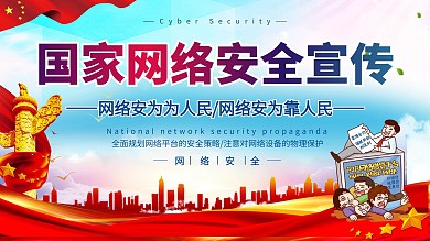 网络网络安全宣传展板海报