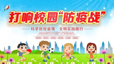 复学校园防控新型肺炎展板