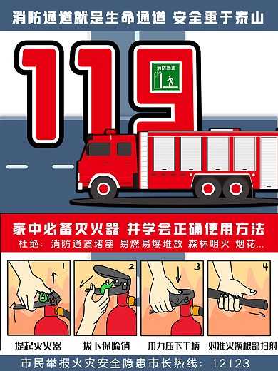 消防安全海报火灾预防